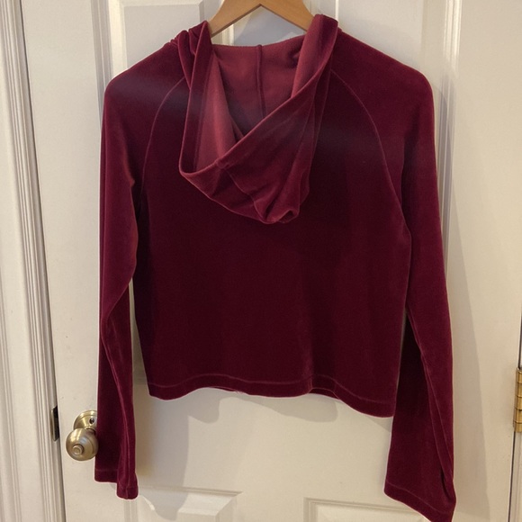 Cropped Velour Hoodie M Calvin Klein - Picture 5 of 5